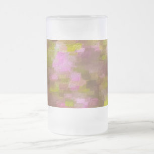 Caneca De Cerveja Vidro Jateado Primavera Season Pinks Abstrato
