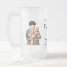 Caneca De Cerveja Vidro Jateado Primeiro Dia dos Pais Papai é 2026 Estilo Anime