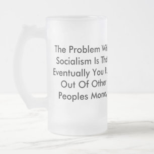 Caneca De Cerveja Vidro Jateado Problema com socialismo