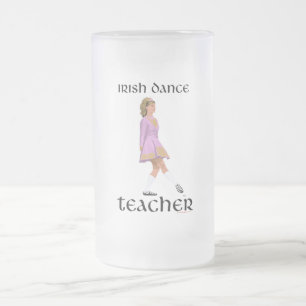 Caneca De Cerveja Vidro Jateado Professor de Dança de Passo Irlandesa - Sapato Mac