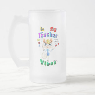 Caneca De Cerveja Vidro Jateado Professora