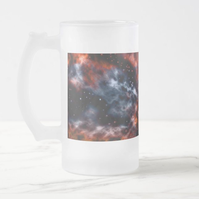 Caneca De Cerveja Vidro Jateado Projeto bonito da foto da nebulosa (Esquerda)