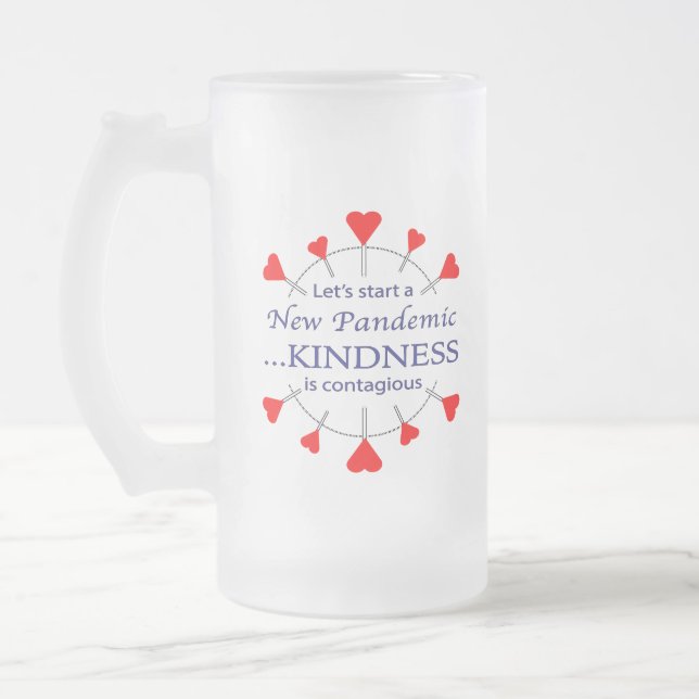 Caneca De Cerveja Vidro Jateado Promova a Bondade (Esquerda)