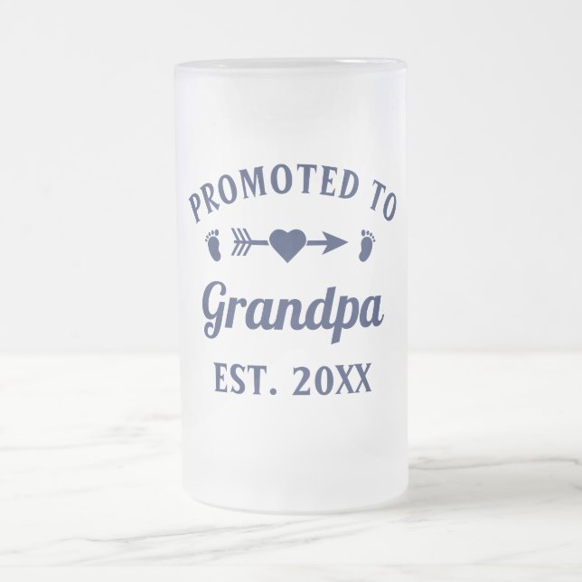 Caneca De Cerveja Vidro Jateado Promovido a Avô Avô Abuelo Vovô Papai (Centro)
