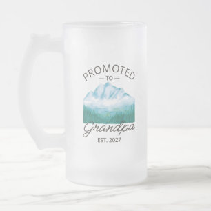 Caneca De Cerveja Vidro Jateado Promovido a Avô Est 2027 Novo Papai VI