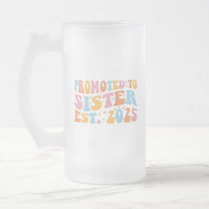 Caneca De Cerveja Vidro Jateado Promovido À Irmã Est. 2025 III