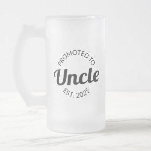 Caneca De Cerveja Vidro Jateado Promovido a Tio Est. 2025 I