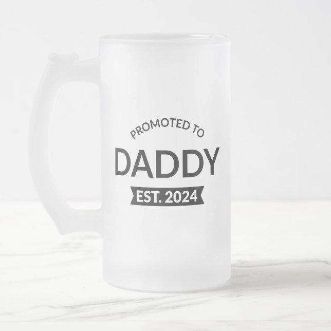Caneca De Cerveja Vidro Jateado Promovido Ao Est Pai. 2024 II (Esquerda)