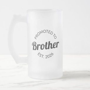 Caneca De Cerveja Vidro Jateado Promovido Ao Irmão Est. 2026 I