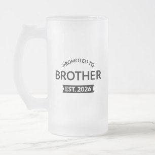 Caneca De Cerveja Vidro Jateado Promovido Ao Irmão Est. 2026 II