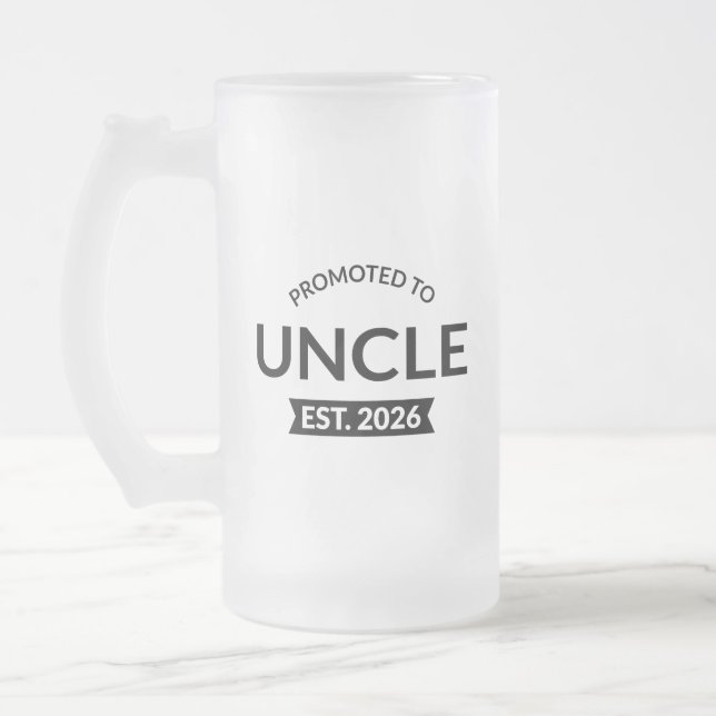 Caneca De Cerveja Vidro Jateado Promovido Ao Tio Est. 2026 II (Esquerda)