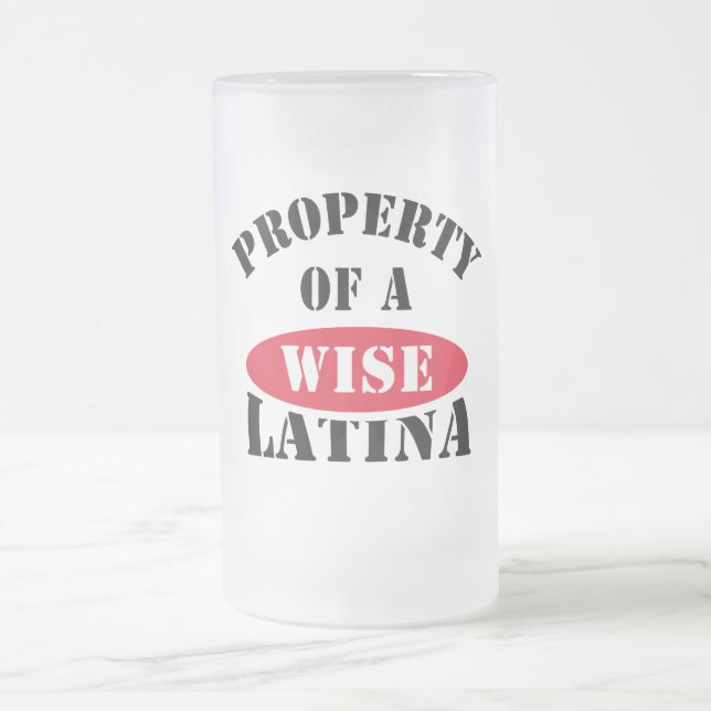Caneca De Cerveja Vidro Jateado Propriedade de Wise Latina Mug (Centro)
