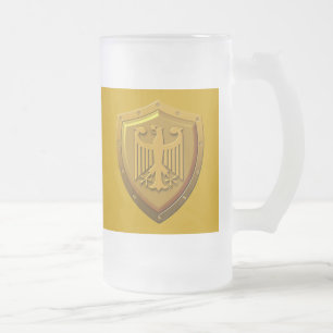 Caneca De Cerveja Vidro Jateado Protetor de Eagle do alemão