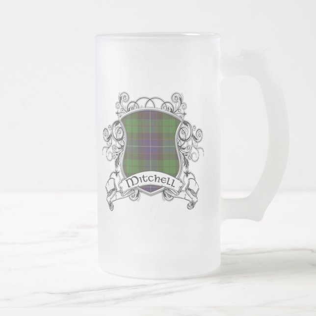 Caneca De Cerveja Vidro Jateado Protetor do Tartan de Mitchell (Direita)