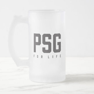 Caneca De Cerveja Vidro Jateado PSG Para a Vida