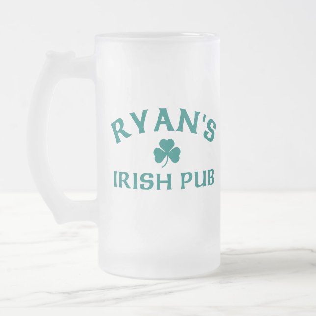Caneca De Cerveja Vidro Jateado Pub Irlandês de Ryan  (Esquerda)