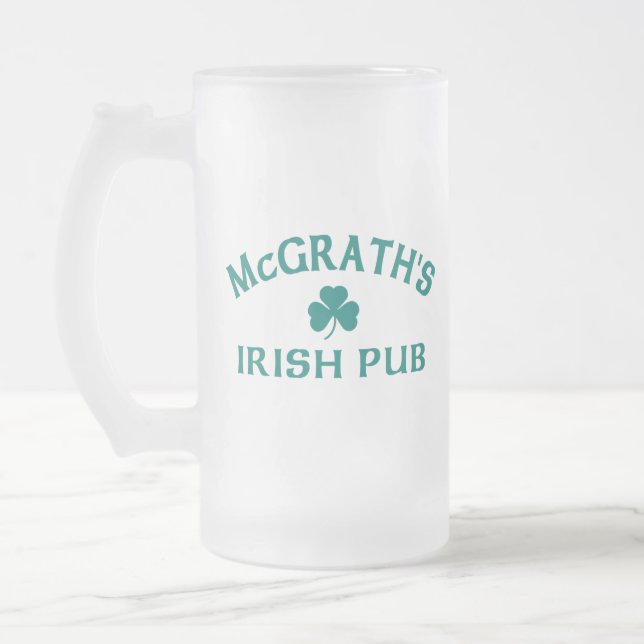 Caneca De Cerveja Vidro Jateado Pub Irlandês McGrath  (Esquerda)