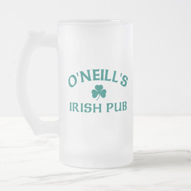Caneca De Cerveja Vidro Jateado Pub Irlandês O'Neill  (Esquerda)