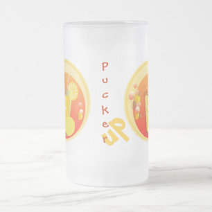 Caneca De Cerveja Vidro Jateado Pucker acima do fosco do cocktail