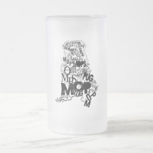 Caneca De Cerveja Vidro Jateado Pug