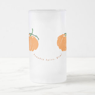 Caneca De Cerveja Vidro Jateado Pumpkin Spice, Yum!