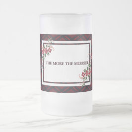 Caneca De Cerveja Vidro Jateado Quanto Mais A Xadrez Vermelha Merrier