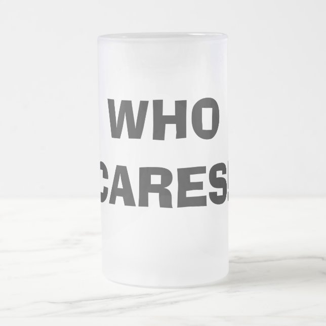 CANECA DE CERVEJA VIDRO JATEADO QUEM SE IMPORTA! (Centro)
