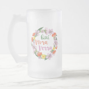 Caneca De Cerveja Vidro Jateado Qui Vivra Verra French Say