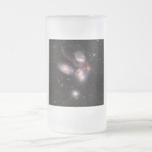 Caneca De Cerveja Vidro Jateado Quinteto de Stephan 5 Galáxias Campo Profundo Jame
