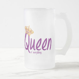 Caneca De Cerveja Vidro Jateado Rainha de Tudo [stein]