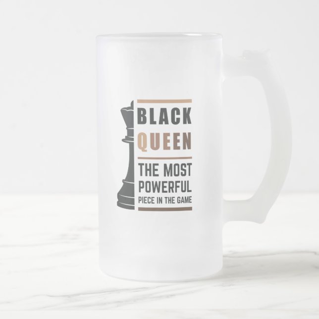Caneca De Cerveja Vidro Jateado Rainha Negra A Peça Mais Poderosa Do Jogo 2 (Direita)
