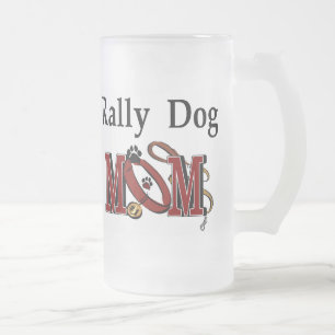 Caneca De Cerveja Vidro Jateado Rally Obedience Dog Mamãe Dons