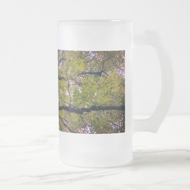 Caneca De Cerveja Vidro Jateado Ramais (Direita)