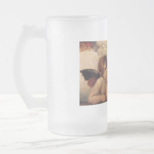 Caneca De Cerveja Vidro Jateado Raphael,Sistine Cherub