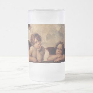 Caneca De Cerveja Vidro Jateado Raphael,Sistine Cherub