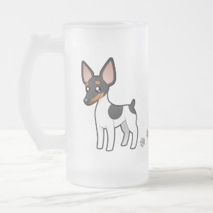 Caneca De Cerveja Vidro Jateado Rato Terrier dos desenhos animados/Fox Terrier do