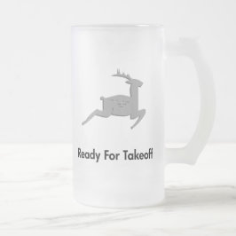 Caneca De Cerveja Vidro Jateado Rebelde Pronta Para Descolagem