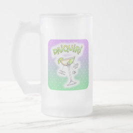CANECA DE CERVEJA VIDRO JATEADO RECEITA DE DAIQUIRI COQUETEL ART