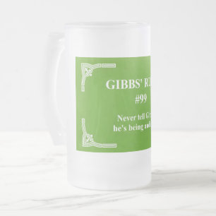 Caneca De Cerveja Vidro Jateado regra 99 de Gibbs