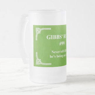 Caneca De Cerveja Vidro Jateado regra 99 de Gibbs