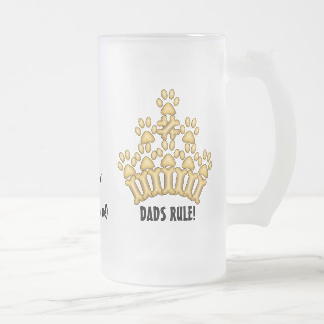 Caneca De Cerveja Vidro Jateado REGRA DE pais! (Direita)