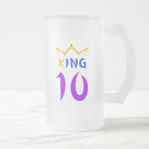 Caneca De Cerveja Vidro Jateado Rei 10