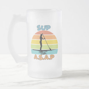Caneca De Cerveja Vidro Jateado Remoção de Posição para Cima do SUP ASAP