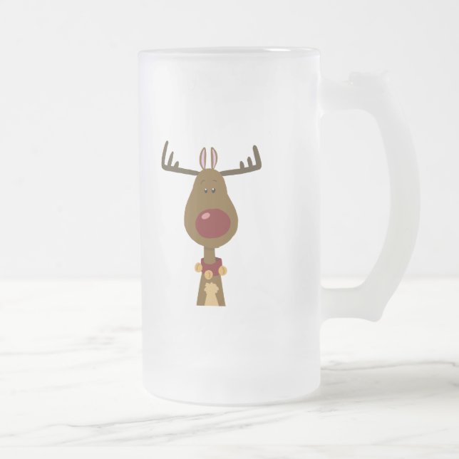 Caneca De Cerveja Vidro Jateado Rena (Direita)
