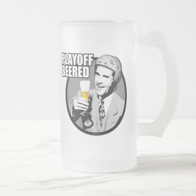 Caneca De Cerveja Vidro Jateado Reprodução De Hóquei (Direita)