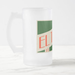 Caneca De Cerveja Vidro Jateado retro el tano