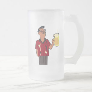 Caneca De Cerveja Vidro Jateado Retro Myrtle Beach Cara
