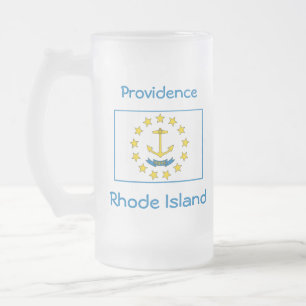 Caneca De Cerveja Vidro Jateado Rhode Island Flag Map City Mug