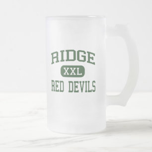 Caneca De Cerveja Vidro Jateado Ridge - diabos vermelhos - alto - Ridge Basking