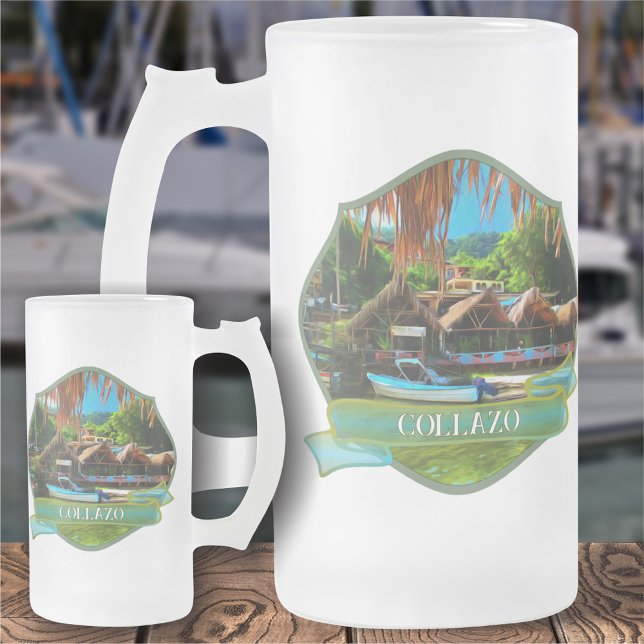Caneca De Cerveja Vidro Jateado Rio Mismaloya Crest 0331 (Criador carregado)